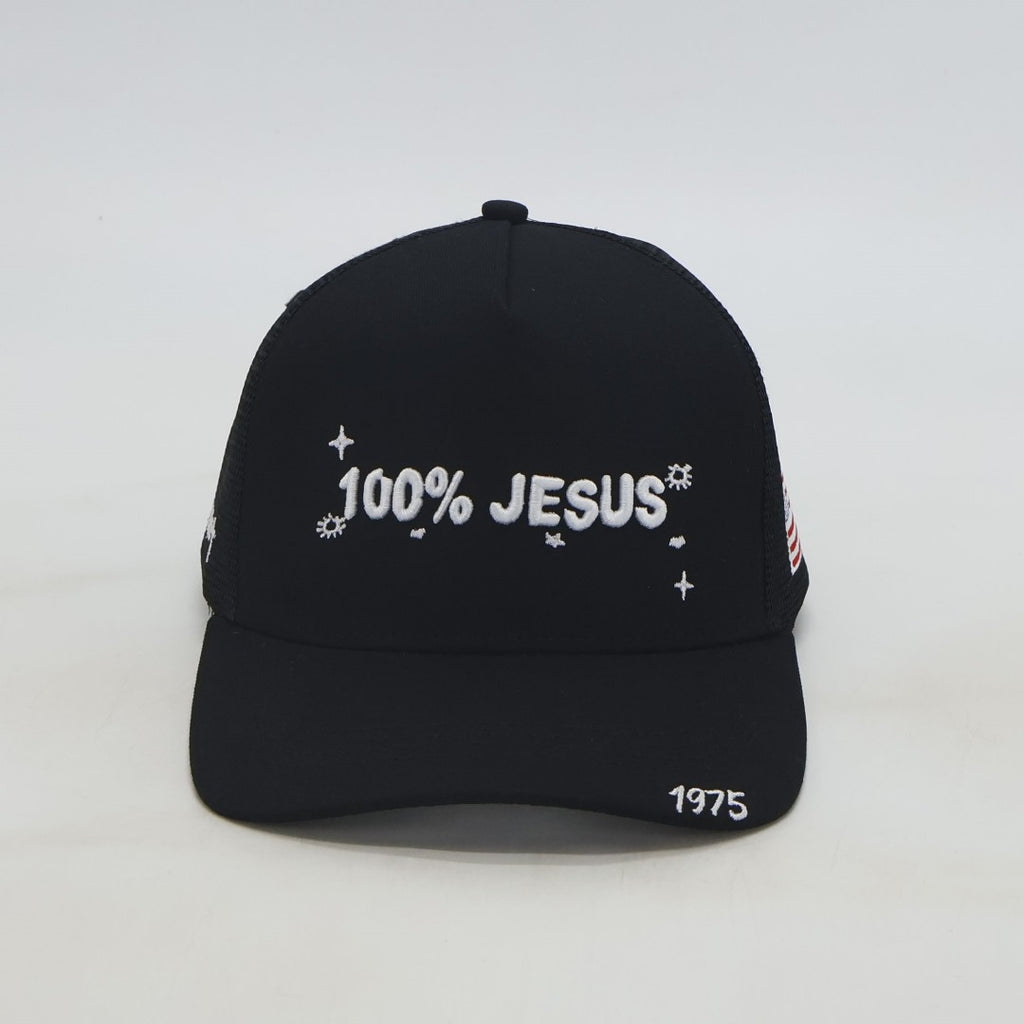 100% Jesus Trucker Hat Snapback